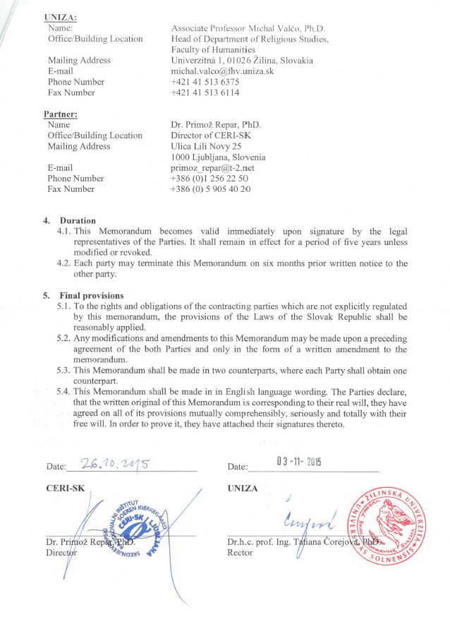 Memorandum   Žilna 2